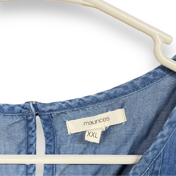 Sleeveless Denim Ruffle Top XXL - Picture 3 of 5